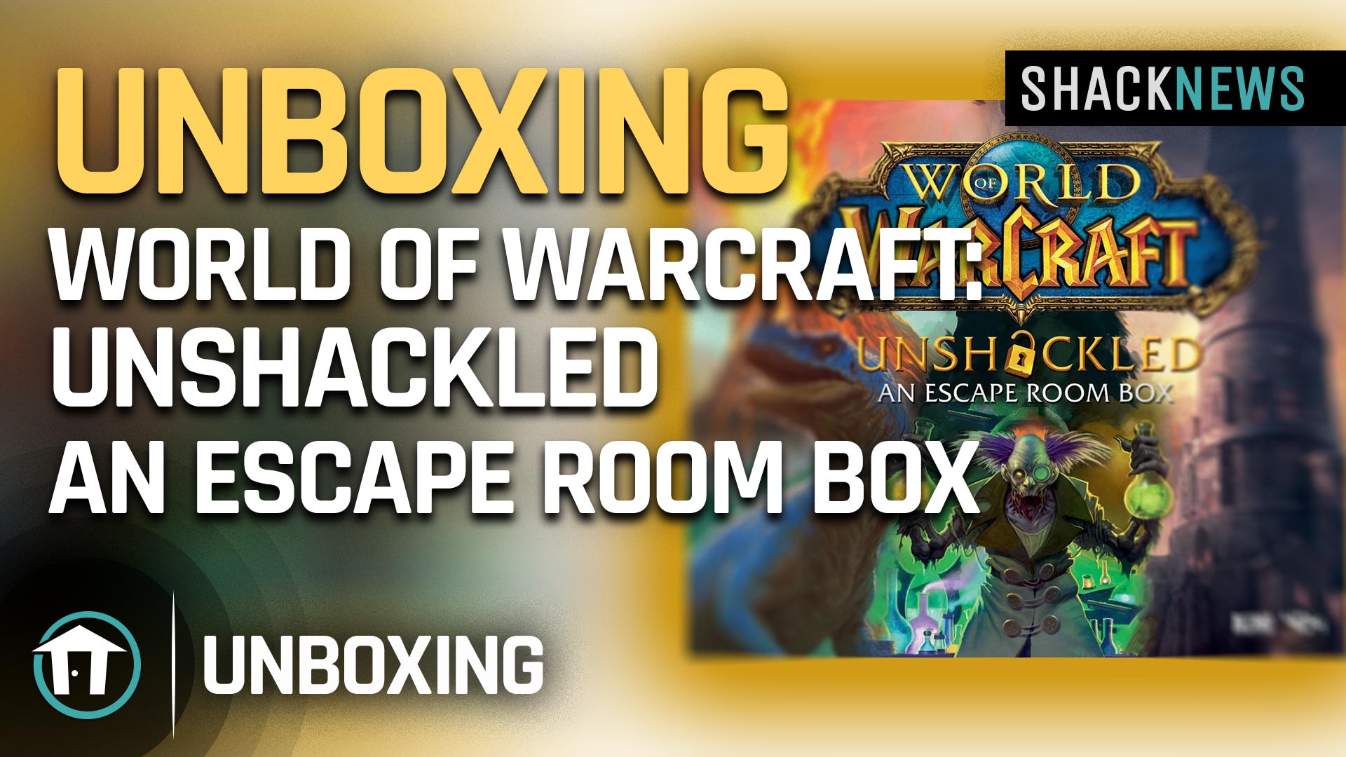 Rozpakowywanie World of Warcraft: Unshackled Escape Room Box