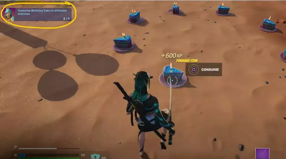 jak spożywać tort urodzinowy w sezonie fortnite 4