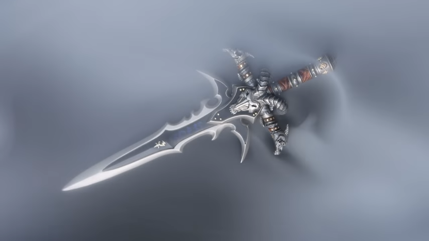 A jewellery recreation of Frostmourne.