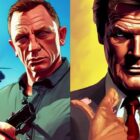 Aktorzy Jamesa Bonda ponownie wymyśleni w stylu Grand Theft Auto Art