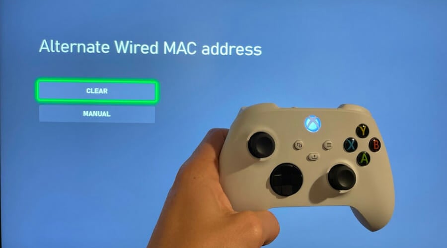 przycisk wyczyść na xbox