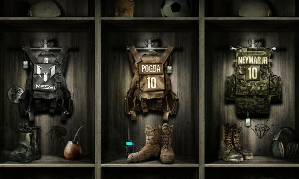 Modern Warfare 2 and Warzone 2 armor with messi, pogba, and neymar jr's names
