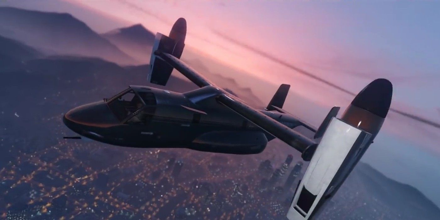 Sterowiec ze zwiastuna Doomsday Heist w Grand Theft Auto Online