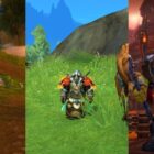 World of Warcraft best solo classes collage featuring hunter, monk, and warrior