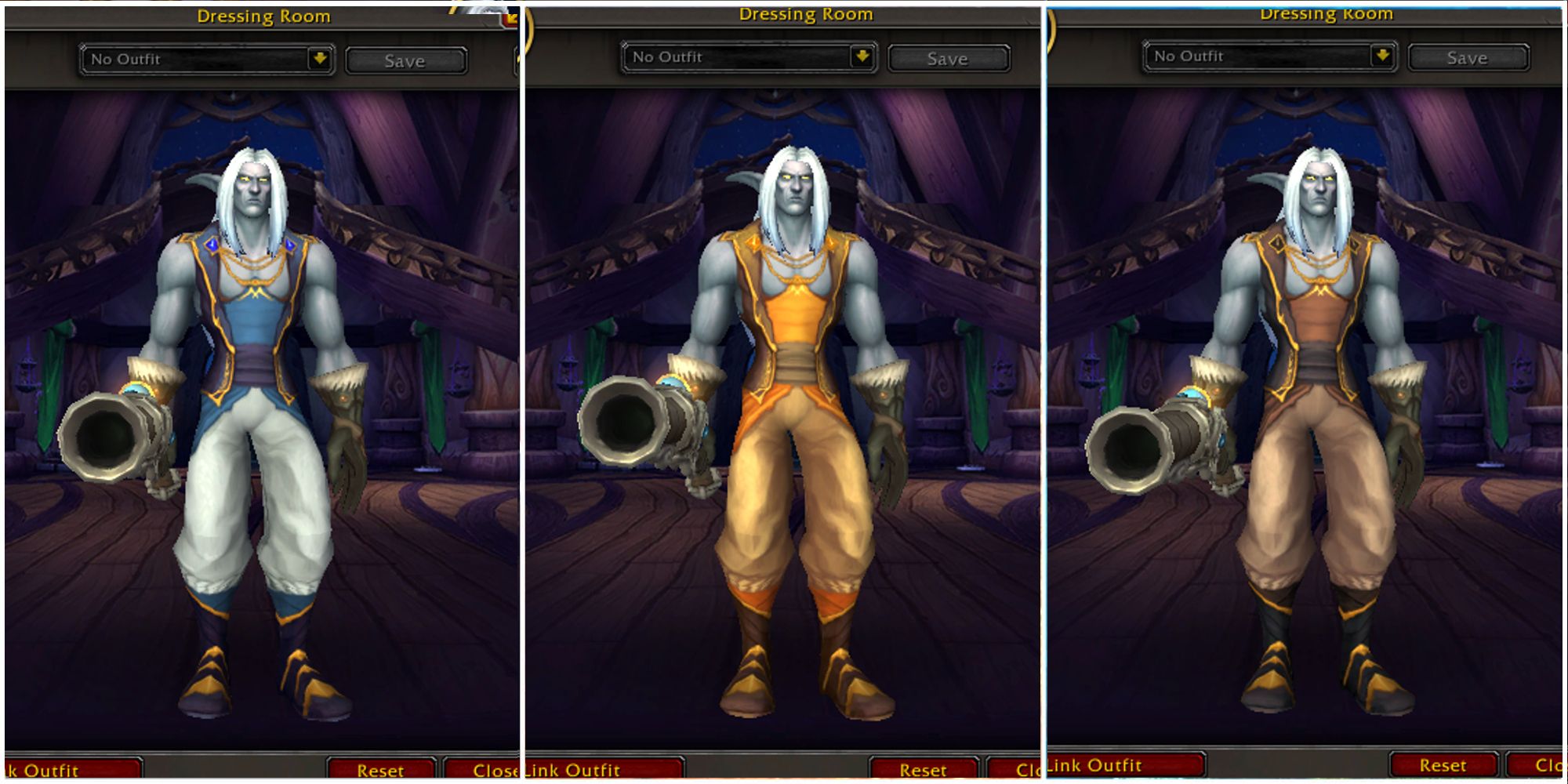 Łowca nocnych elfów w strojach z motywem Valdrakken w World of Warcraft Dragonflight