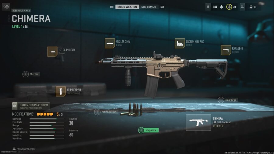 Najlepsze wyposażenie Chimery do broni w Call of Duty MW2.