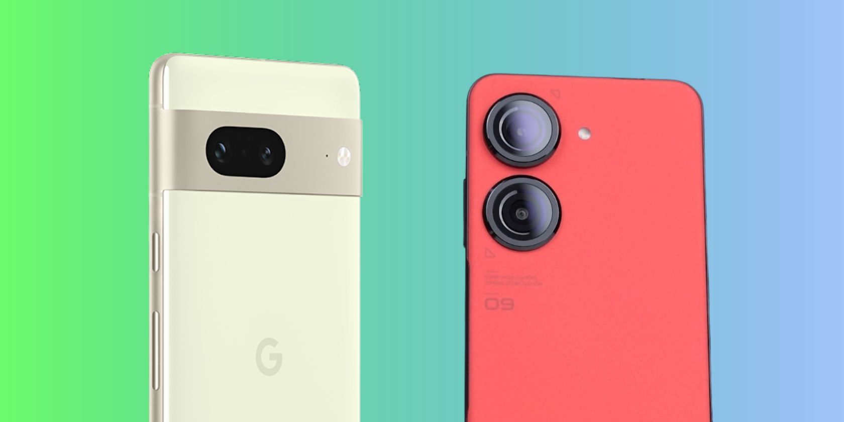 Prezentowany obraz Google Pixel 7 kontra Asus Zenfone 9