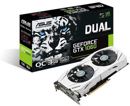 ASUS Dual Series GeForce GTX 1060 OC Edition 3 GB