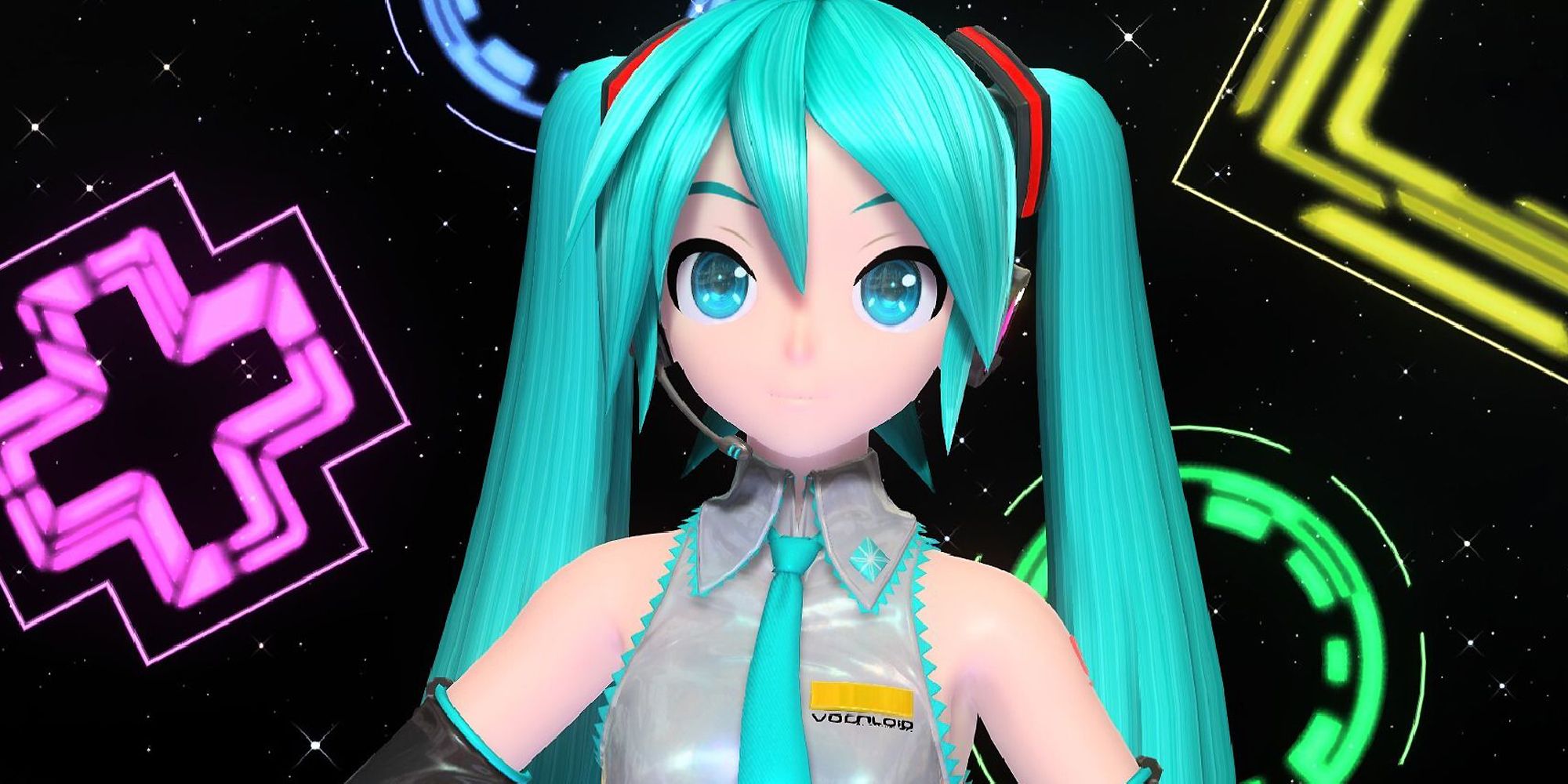 Hatsune Miku śpiewa przed krzyżami, kółkami, kwadratami i nie tylko w Project Diva Megamix+.
