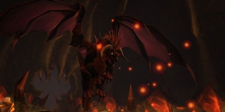 Latający smok Onyxia w grze wideo World of Warcraft