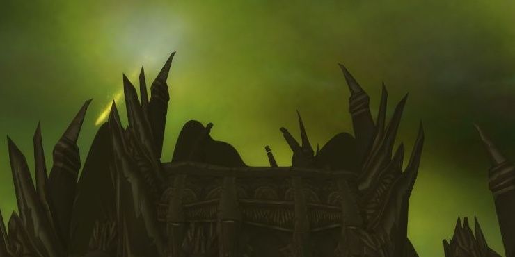 Czarna Świątynia widziana z daleka w grze wideo World of Warcraft