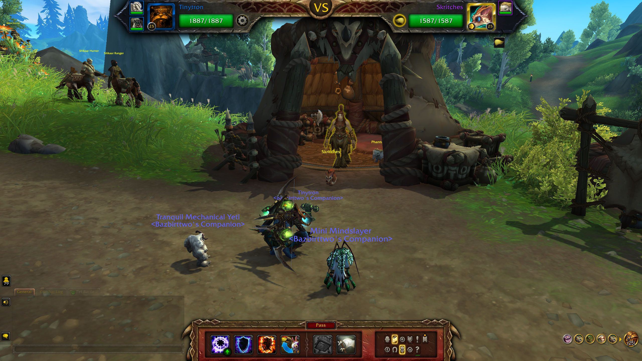 WoW Bakhushek walczy z Tinytronem, Tranquil Mechanical Yeti i Mini Minslayerem