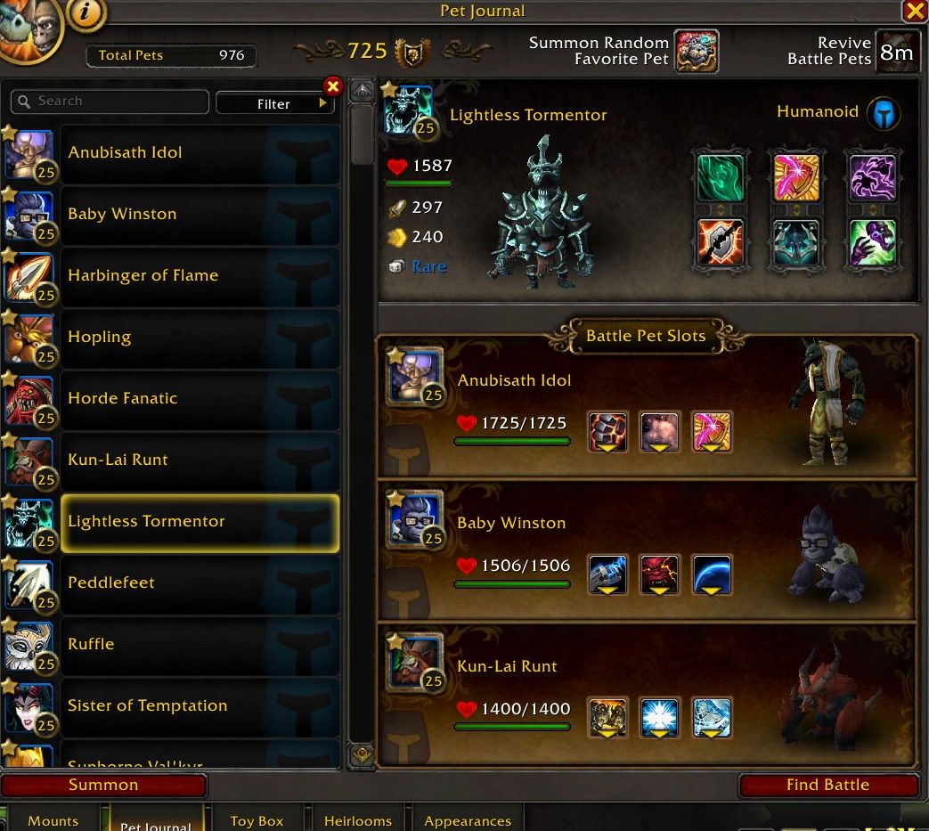 World of Warcraft Bakhushek przeciwko drużynie humanoidalnych zwierzaków