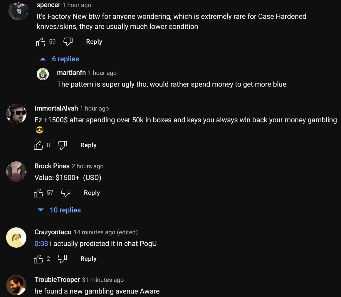 Fani reagują na to, że streamer dostaje rzadki nóż w CS: GO (zdjęcie przez xQc Clip/YouTube)