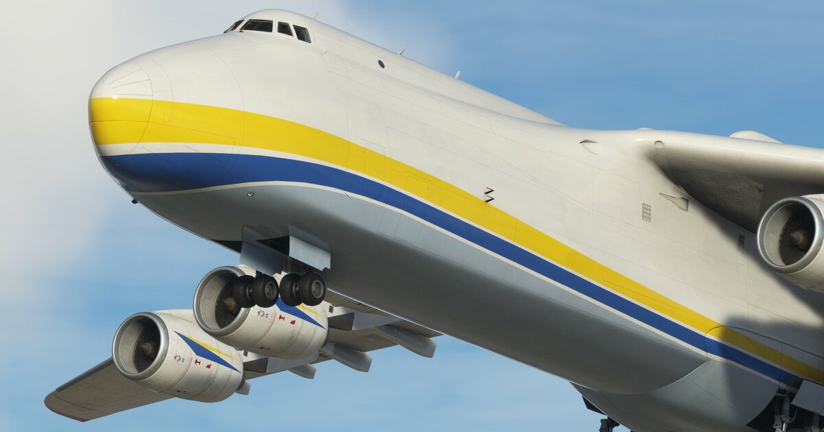 Zniszczony megasamolot Ukrainy skierował się do Microsoft Flight Simulator