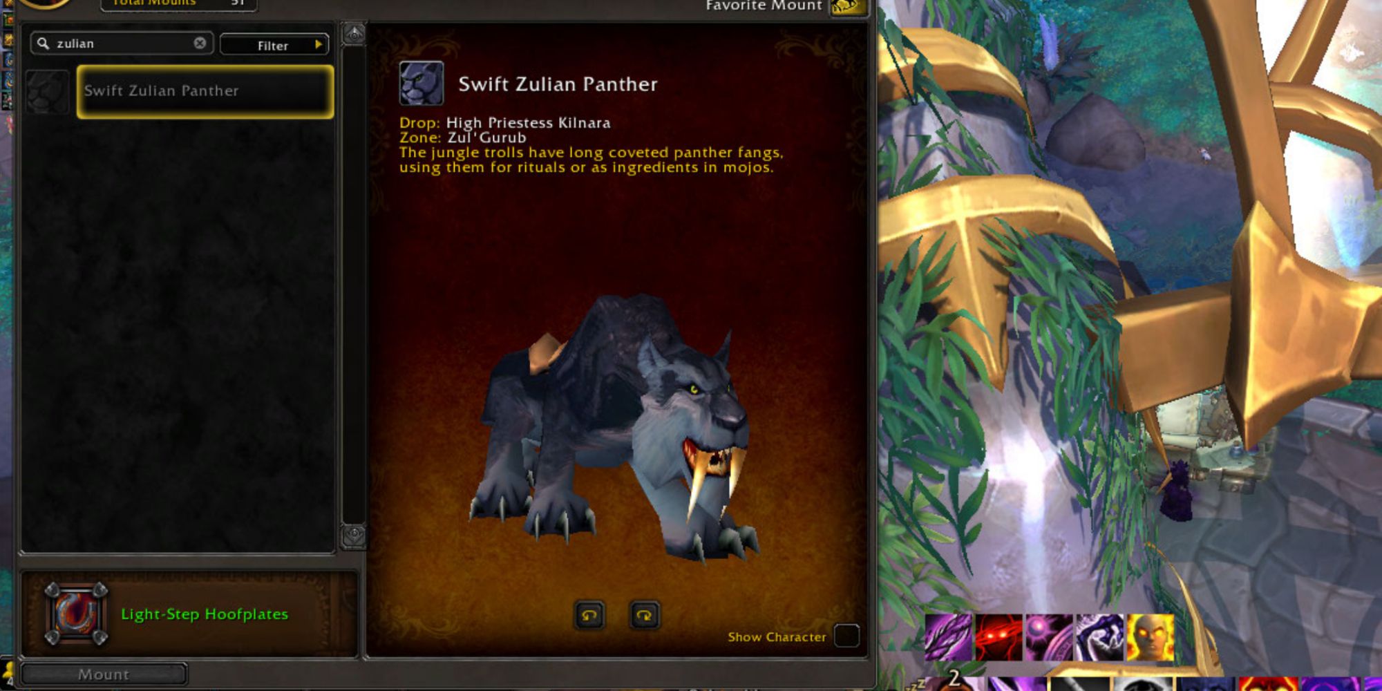 World of Warcraft czarny miecz nocny z długimi kłami