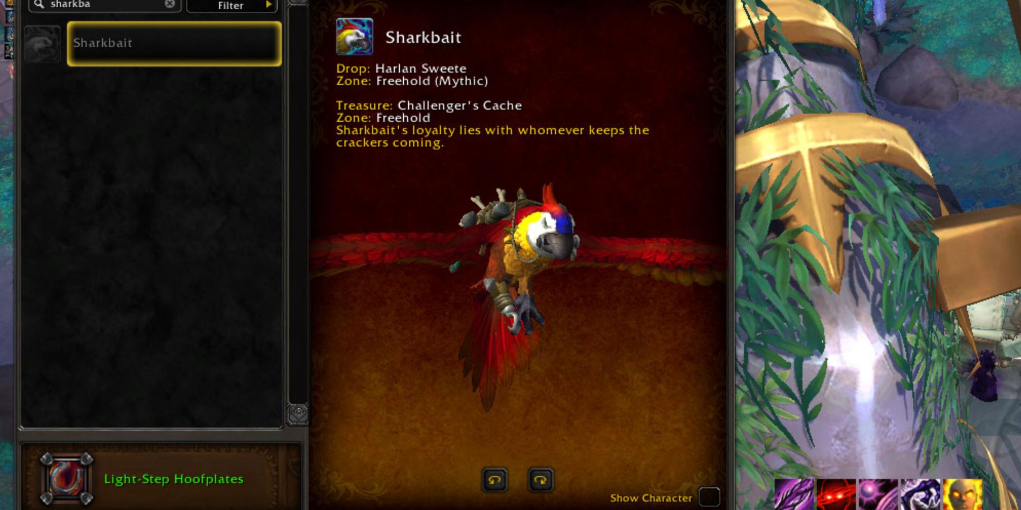 World of Warcraft wierzchowiec kolorowej szkarłatnej ary