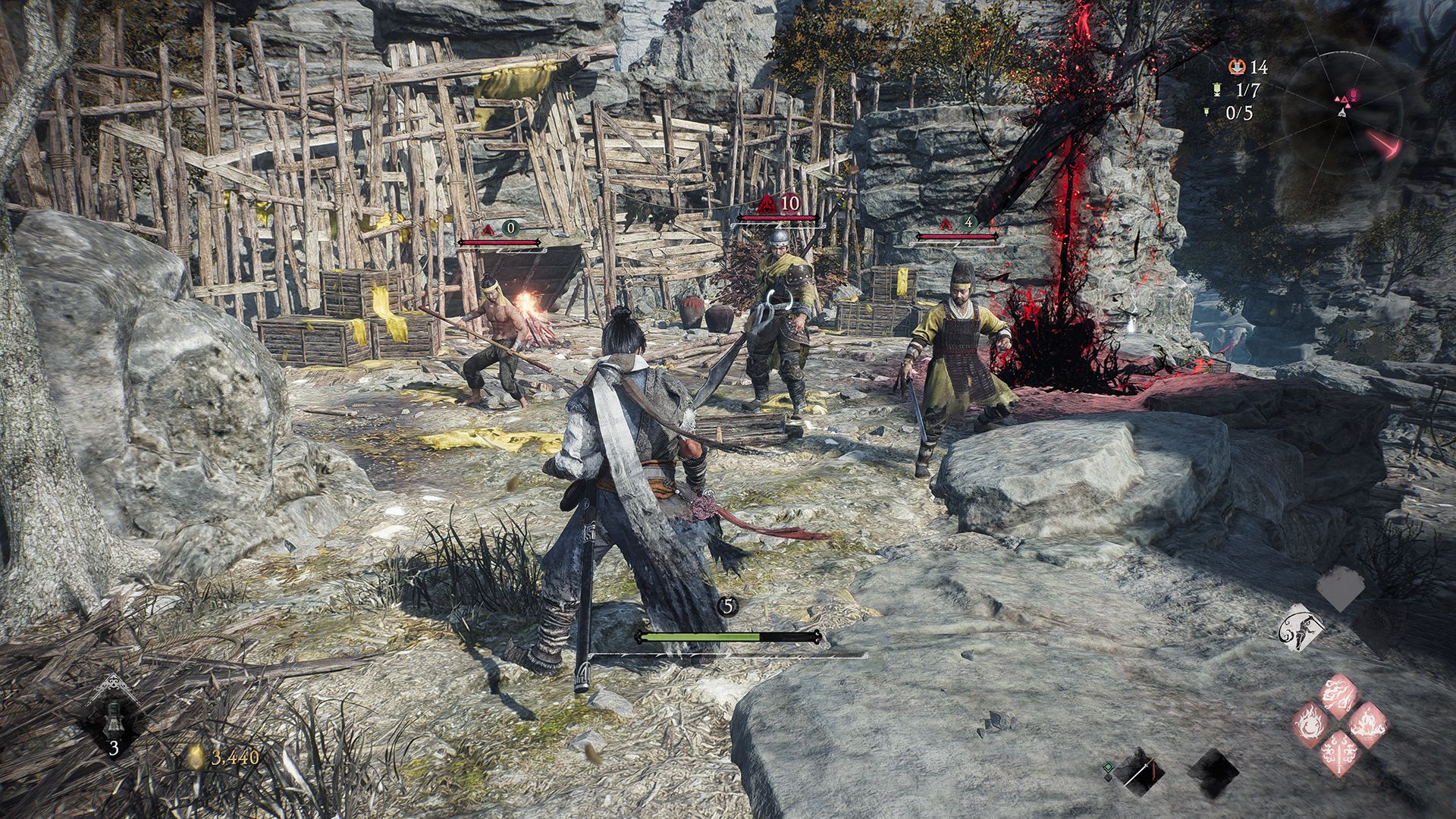Zrzut ekranu z wersji demonstracyjnej Wo Long: Fallen Dynasty