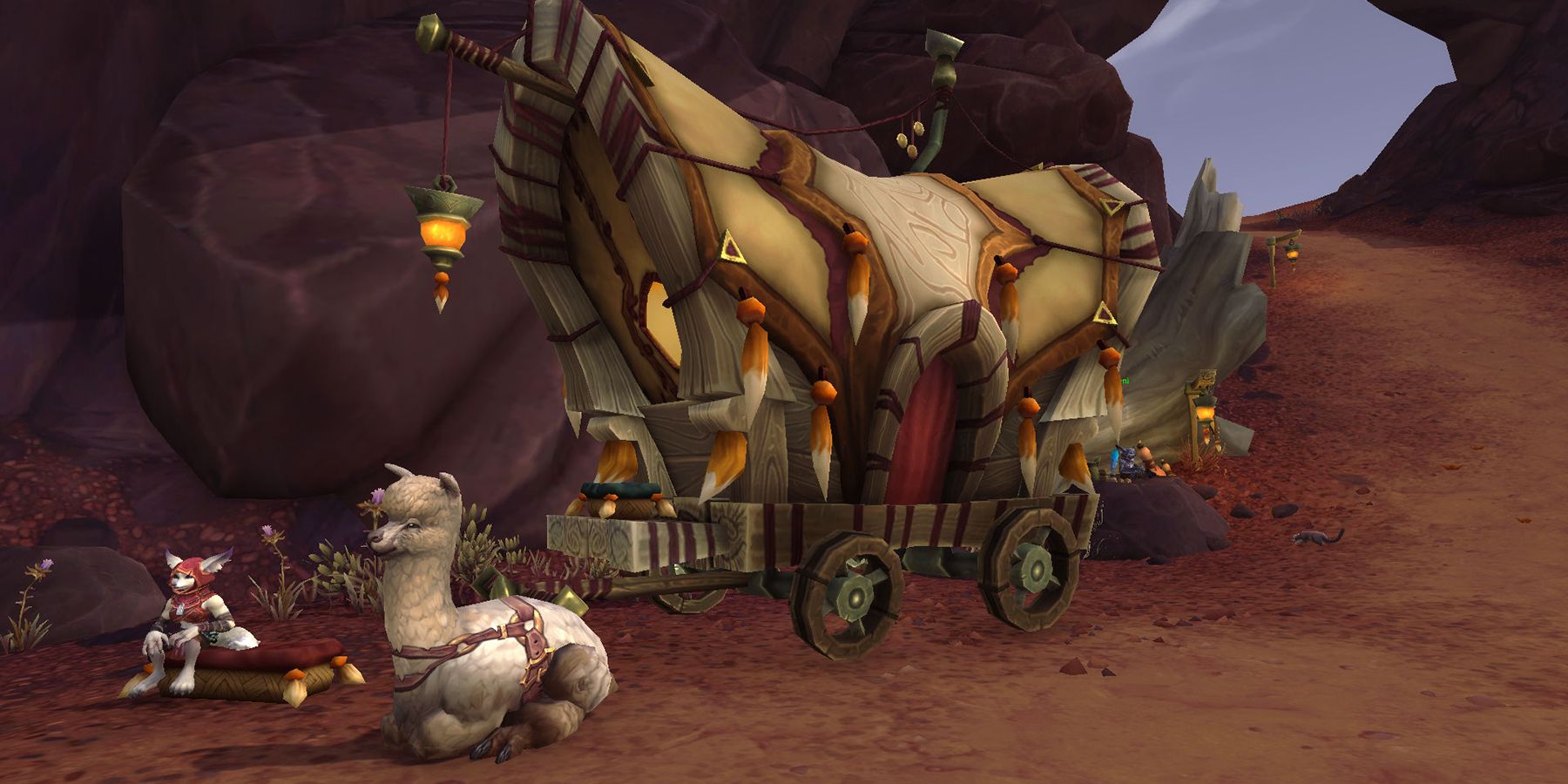 wow world of warcraft carriage mount idea multi seat vulpera caravan
