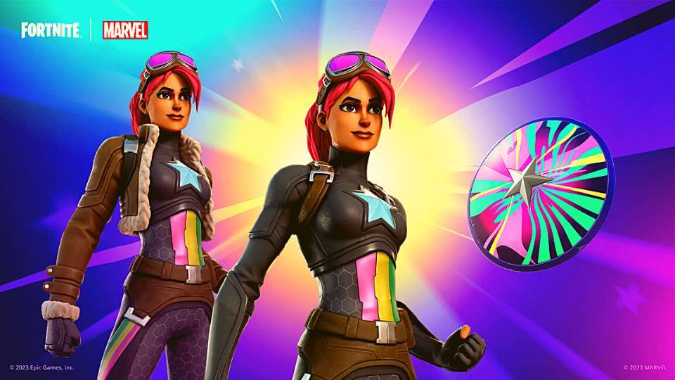 Zestaw skórek Fortnite Captain America i Britestar