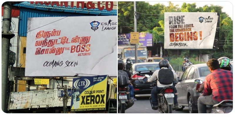 Skyesports wprowadza billboardy w Bangalore i Chennai, aby promować swoje wydarzenie „CS: GO” Division 1 -