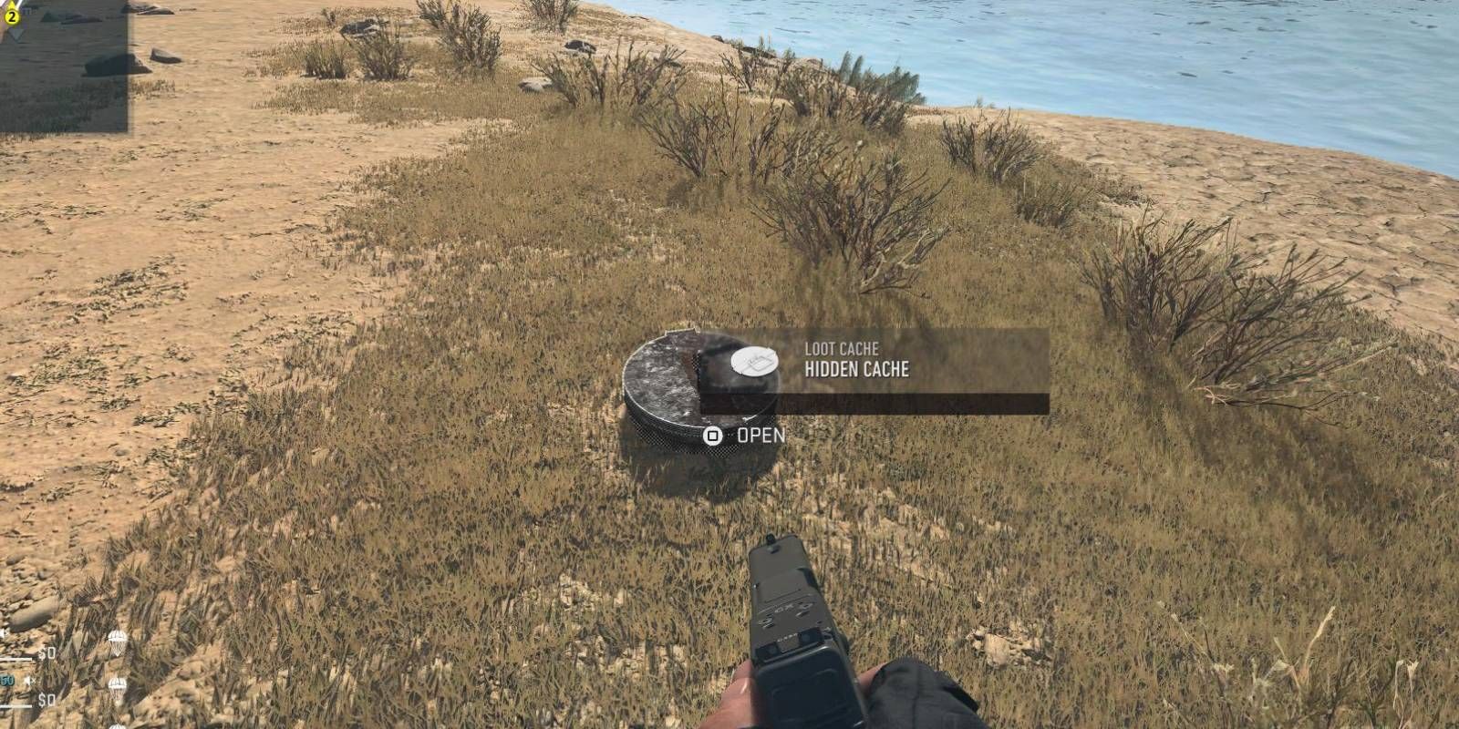 Call of Duty Warzone 2.0 Hidden Cache Found Near Beach Area of Al Mazrah DMZ Mode Map Player Perspective Screenshot