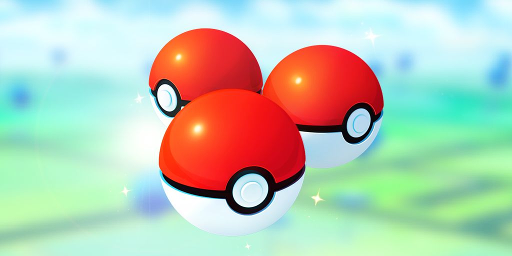 Trzy PokeBalls z Pokemon Go