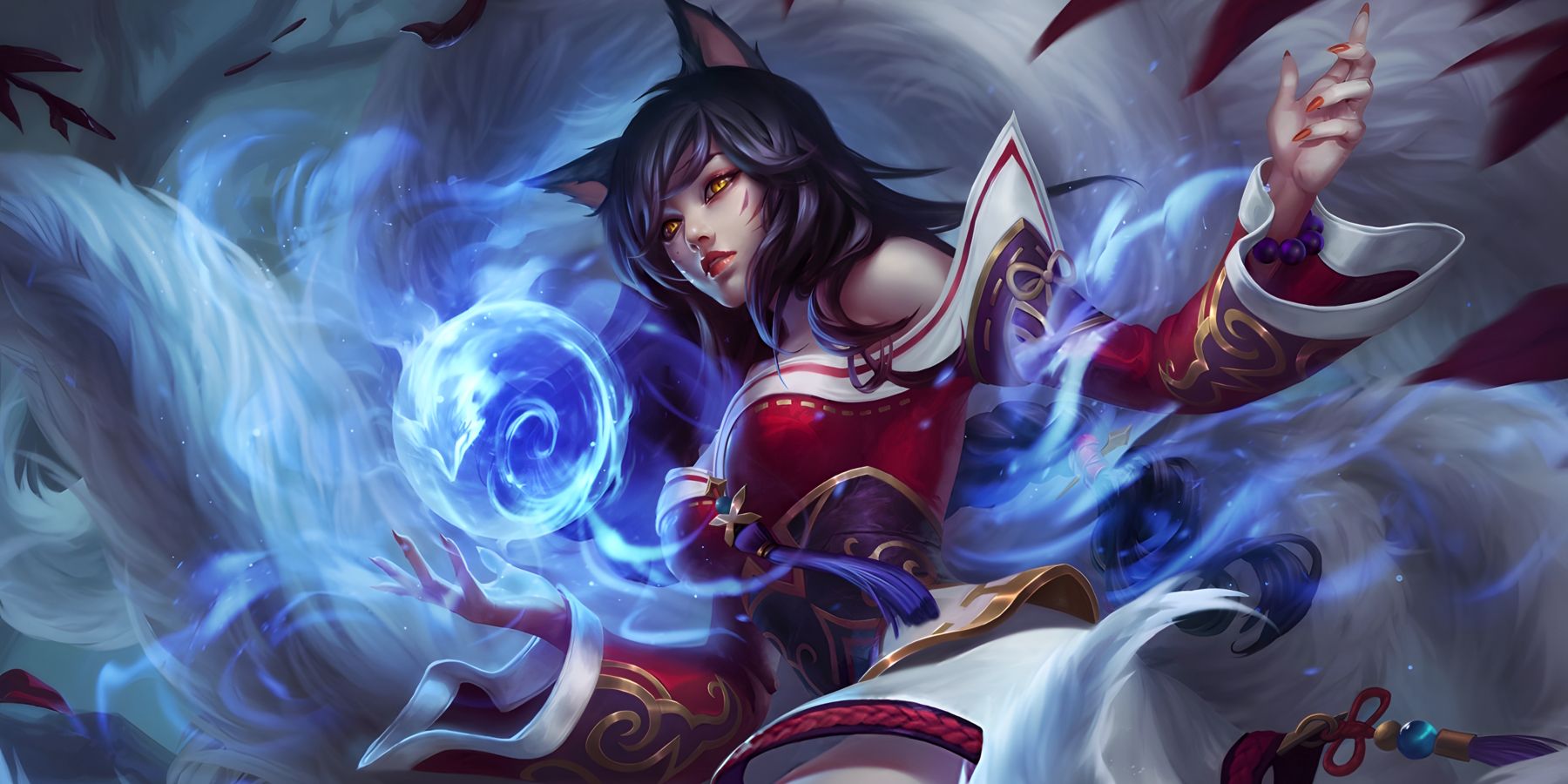 Promotional art of Ahri from League of Legends