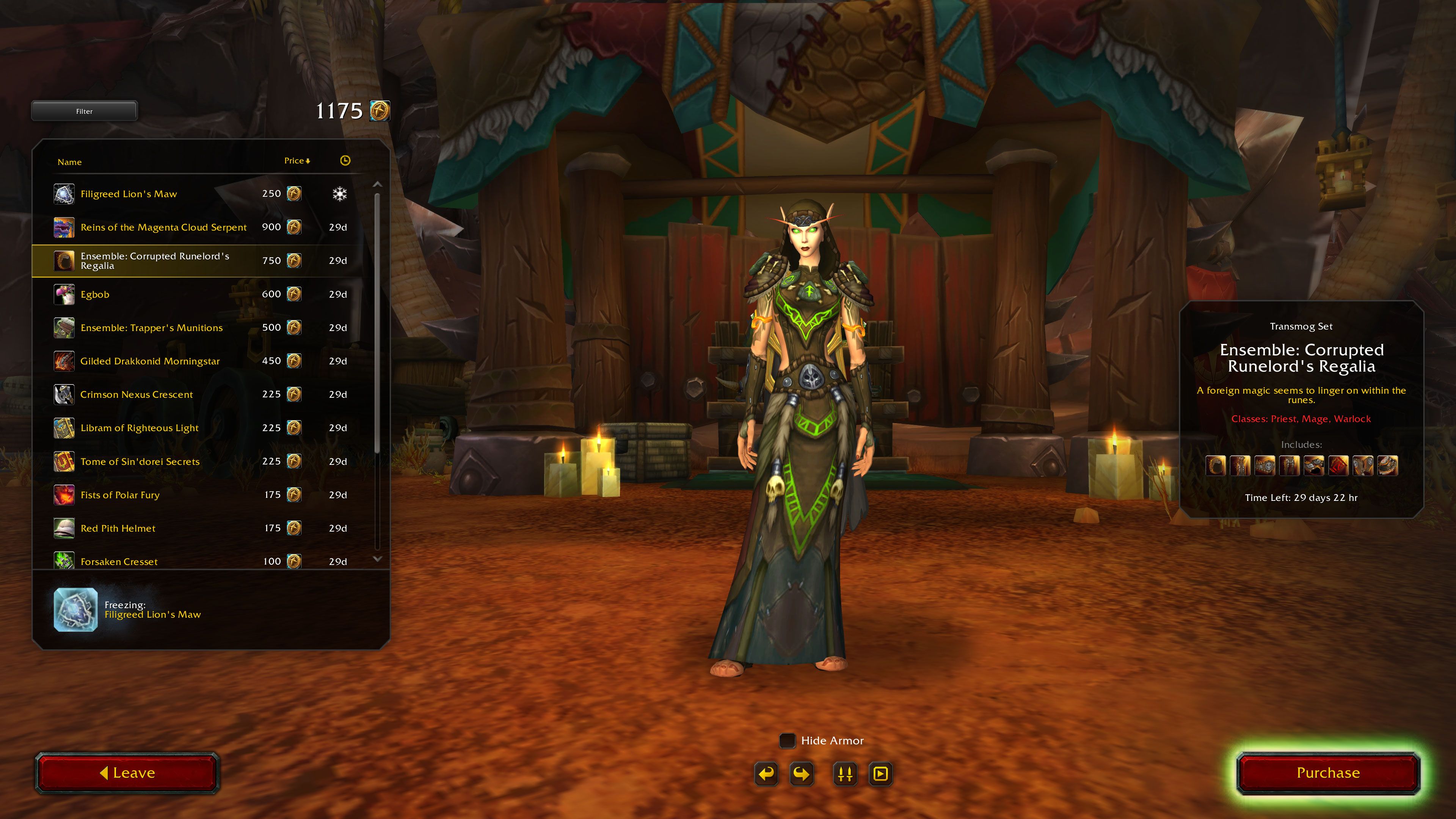 WoW Corrupted Runelords Regalia