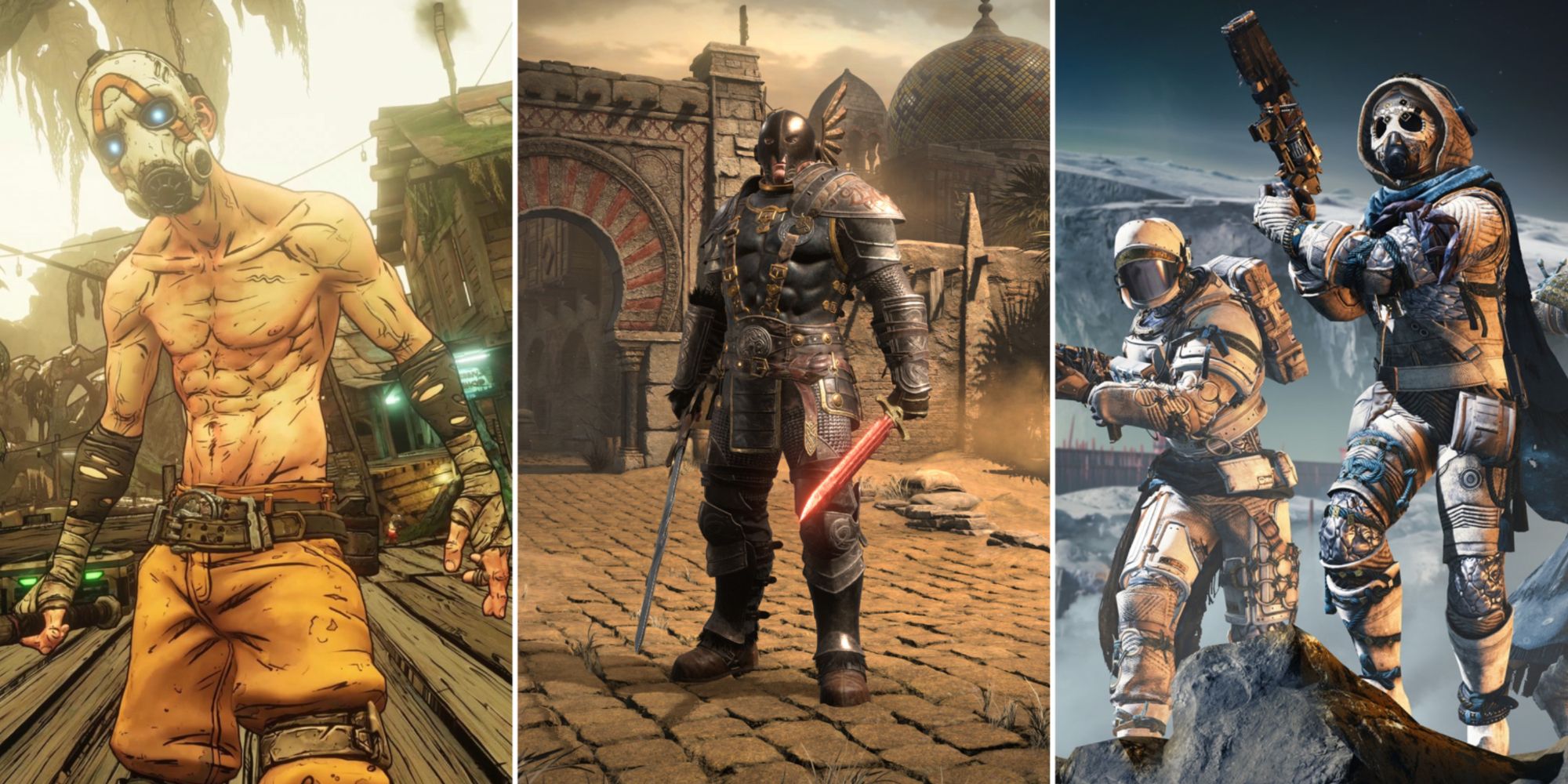 Featured Image For The Best Rng-Heavy Games With Promotional Images For Destiny 2, Diablo 2, And Borderlands 2