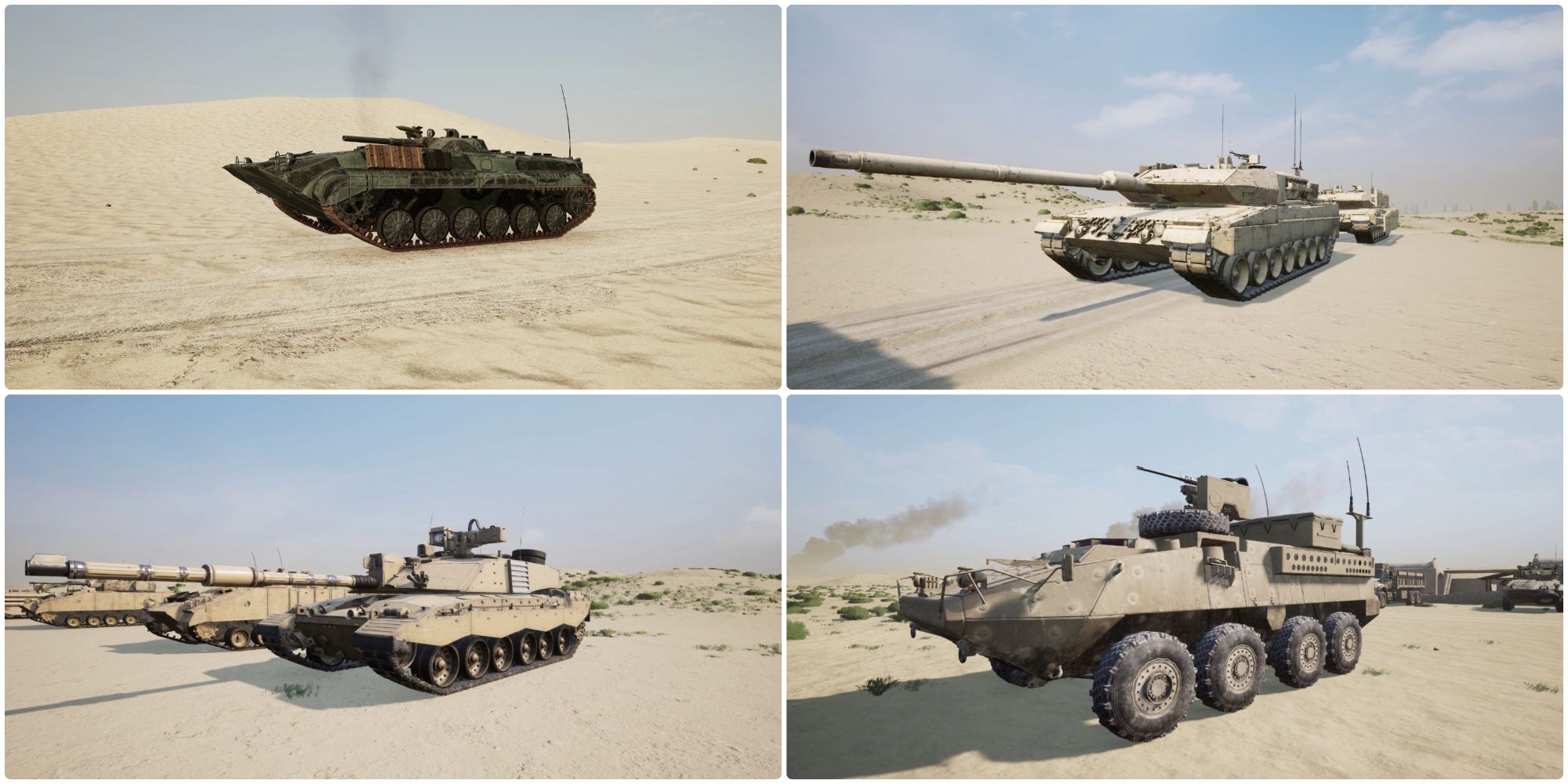 Player destroys infantry units using tanks in Squad