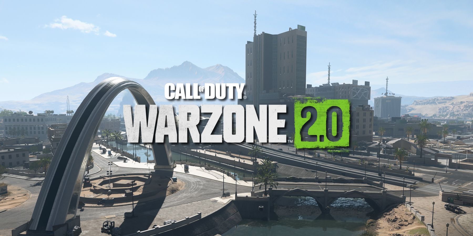 Call of Duty Warzone 2 logo on Al Mazrah map