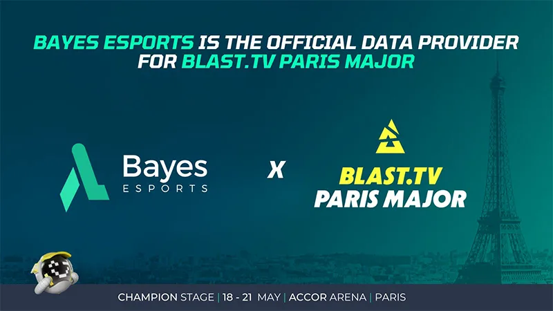 Bayes Esports Blast Paris CSGO Partnerstwo w zakresie dostarczania głównych danych