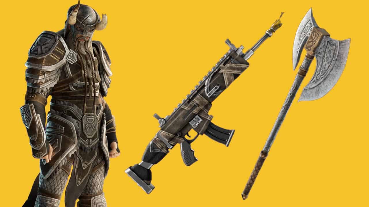 Wyciek Fortnite x Elder Scrolls ujawnia epickie skórki inspirowane nordycką