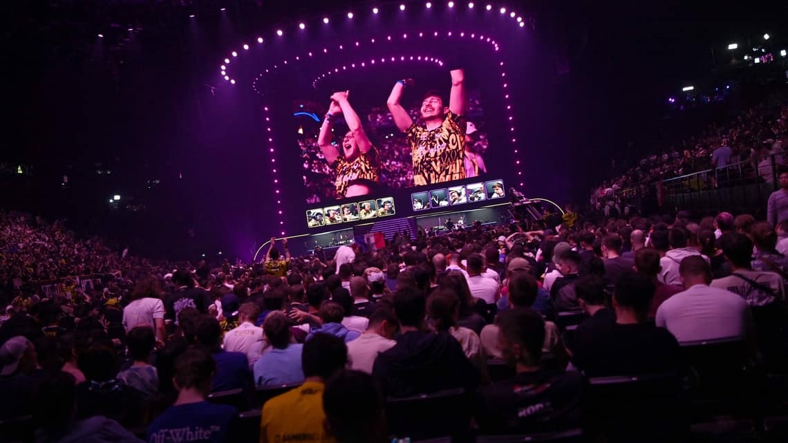 Fans cheer during the 2023 Counter-Strike Global Offensive.
