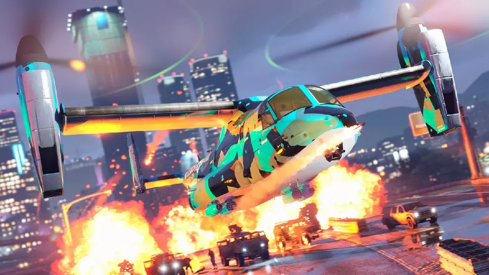 Mamutowy samolot VTOL w GTA: Online