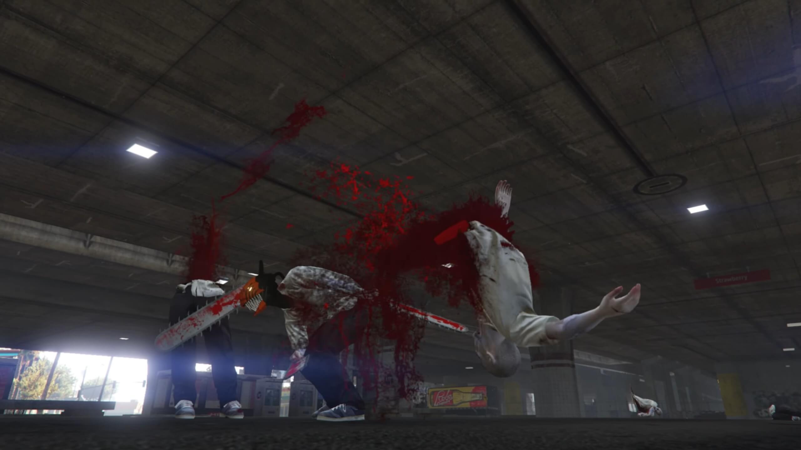 Grand Theft Auto 5 otrzymuje zabawny i krwawy mod Chainsaw Man