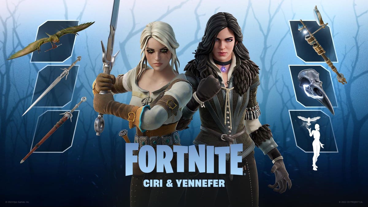 Oto nowe skórki „Wiedźmina” Ciri i Yennefer w Fortnite