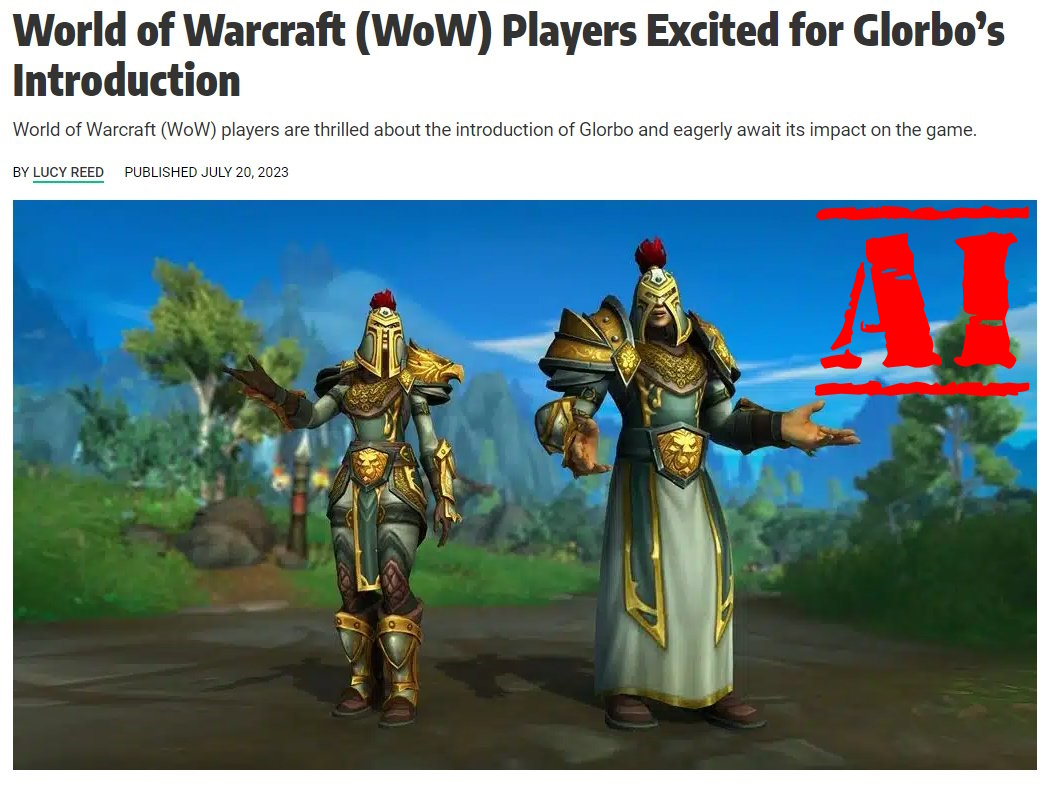 Glorbo nie pojawi się w WoW, ale wpływ sztucznej inteligencji już tu jest