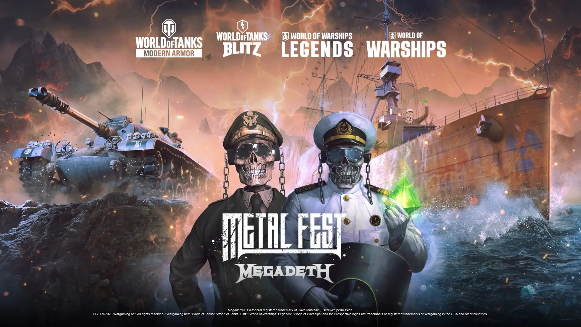 Megadeath is coming to World of Warships and World of Tanks