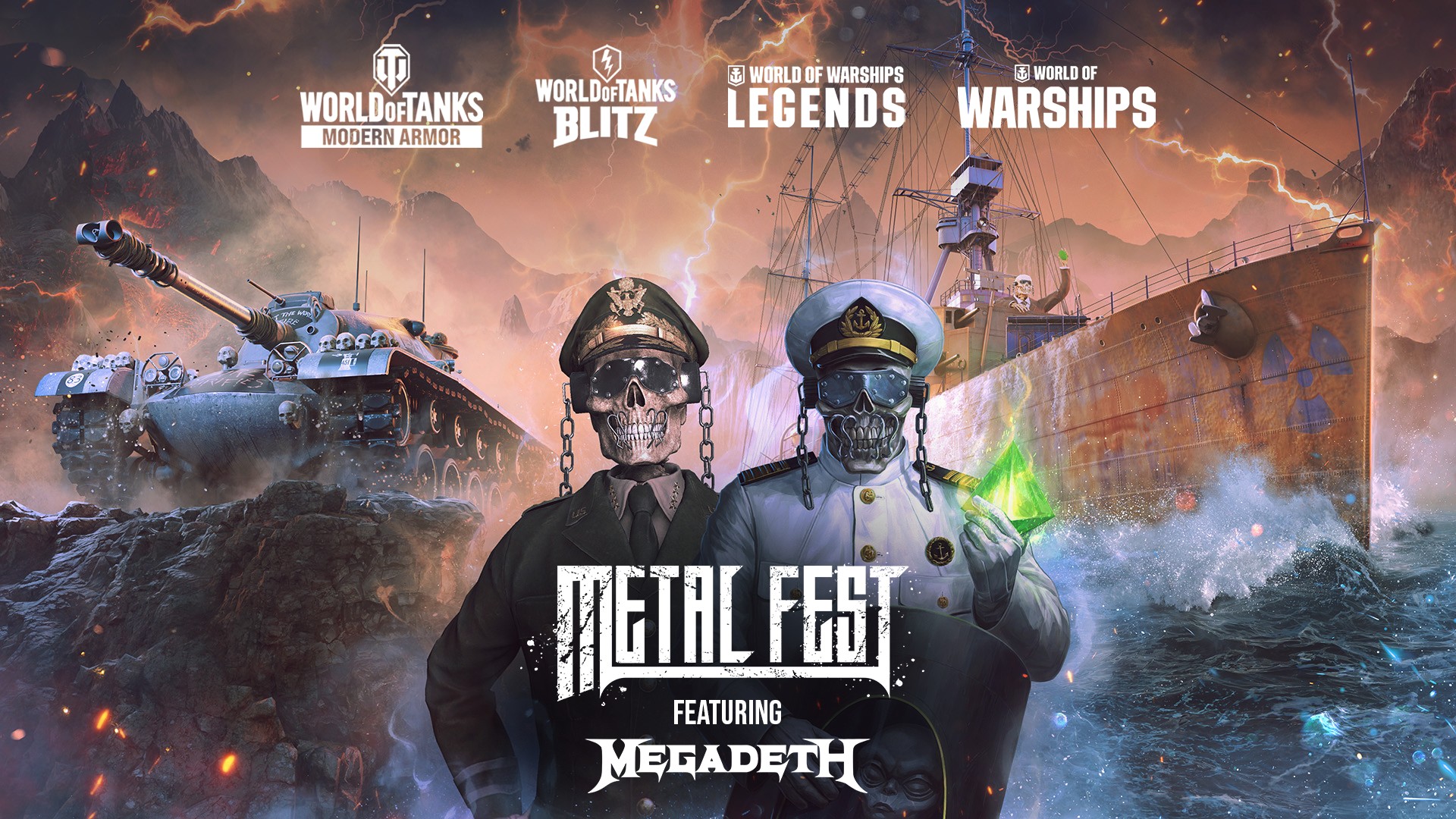 Wargaming Metal Fest Brings Megadeth To World Of Warships, World Of Tanks