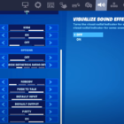 Włącz wizualne efekty dźwiękowe w Fortnite Creo Gaming