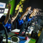 Alex Movistar Riders on Stage at ESL Challenger