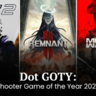 CS 2, Remnant 2 and CoD MW3 images with Dot Shooter GOTY written over it