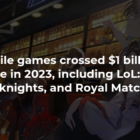 Przychody z 19 gier mobilnych w 2023 roku przekraczają 1 miliard dolarów, w tym LoL: Wild Rift, Arknights i Royal Match. Creo Gaming
