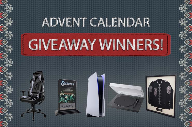 24 Days of Metal Christmas giveaway winners 2023