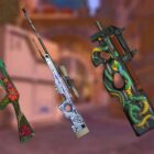 AK-47, AWP, and P90 CS2 (Image via Valve)