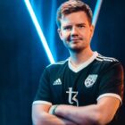 Professional CS:GO player dupreeh poses for photo during PGL Antwerp Major Europe RMR's media day in 2022.
