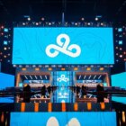 Cloud9 logo on PGL Copenhagen CS2 Major stage.