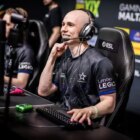 EliGE closing his fist in celebration at ESL Pro League Season 19.